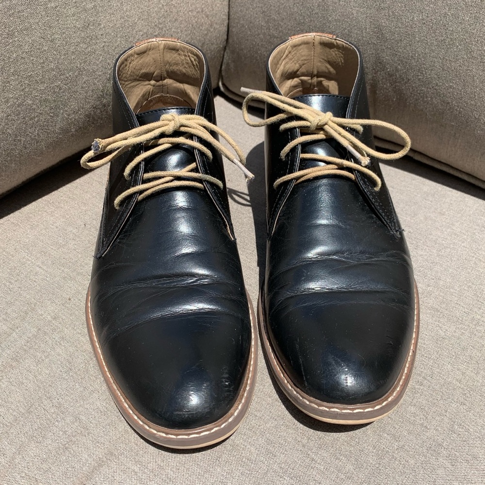 Steve Madden Leather Tie Up Boots - 11 - Picture 2 of 8